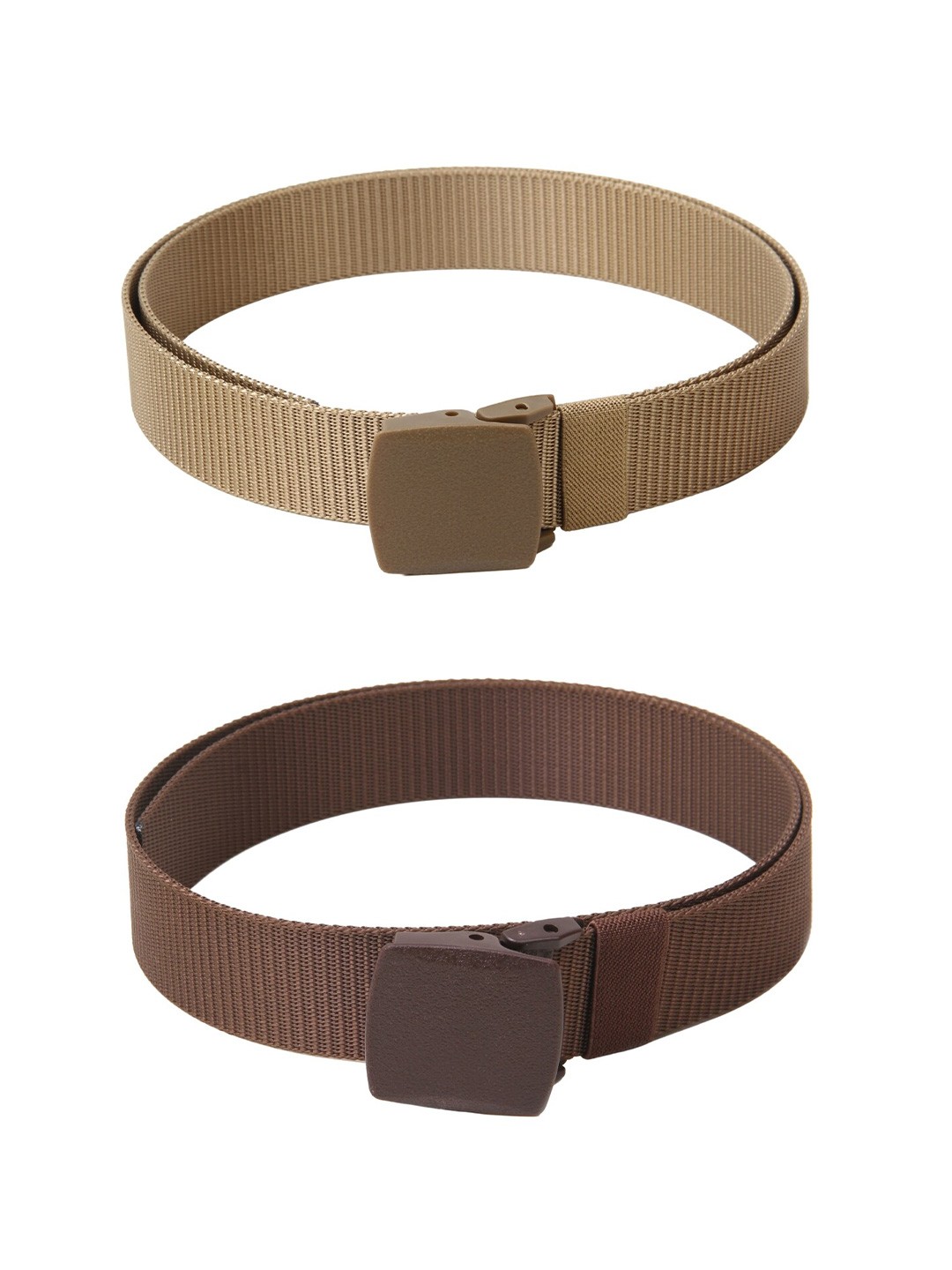 

Calvadoss Women Set of 2 Textured Belts, Beige