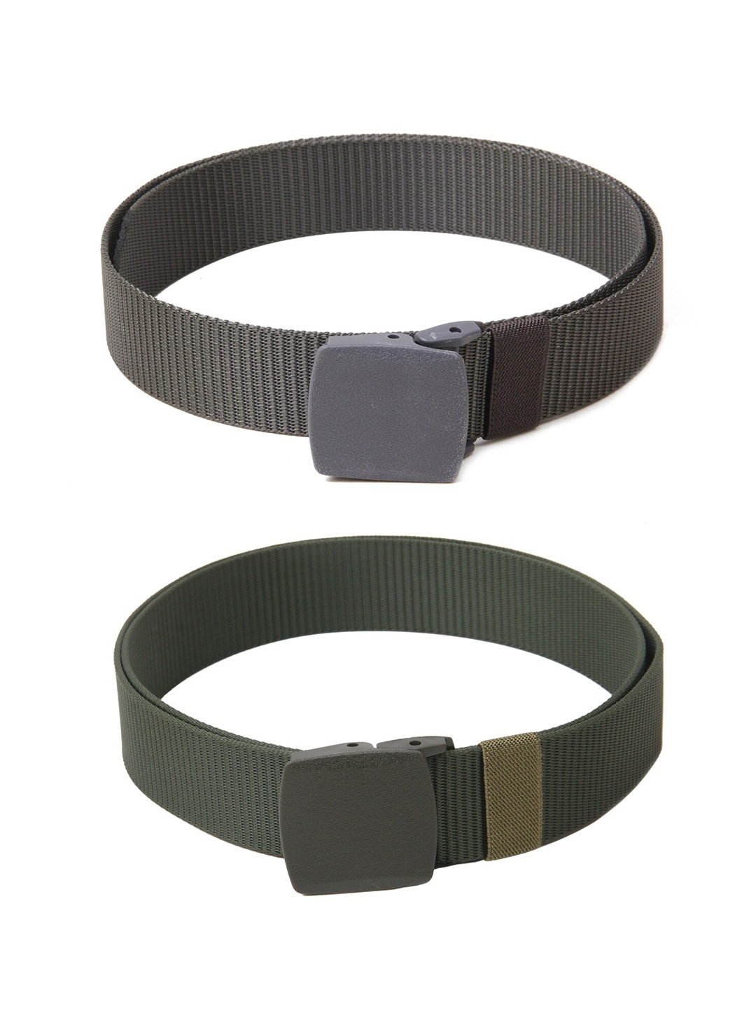 

Calvadoss Men Set Of 2 Textured Belt, Green