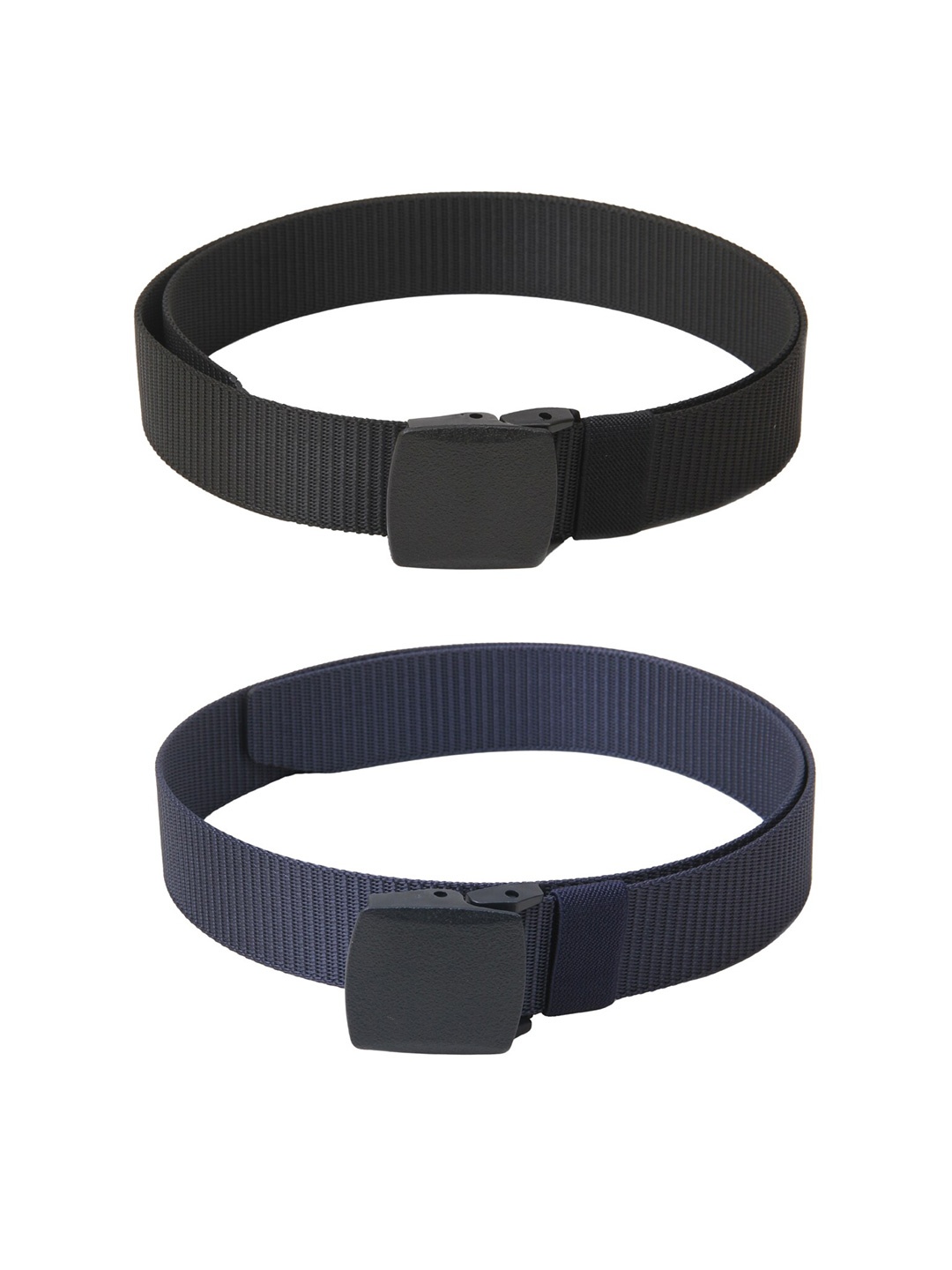 

Calvadoss Women Set Of 2 Textured Belt, Black