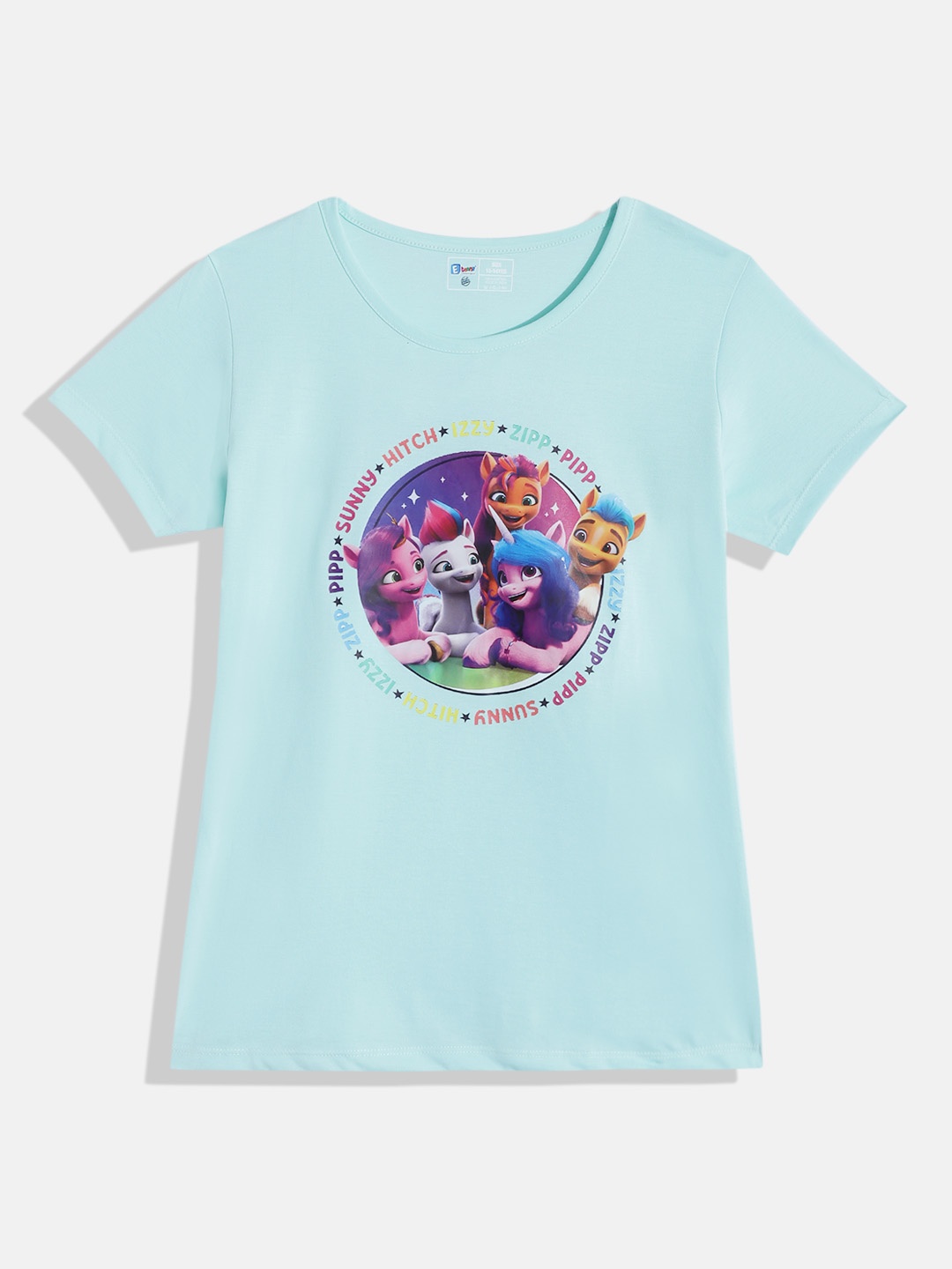 

Eteenz Girls Graphic Printed Pure Cotton T-shirt, Blue