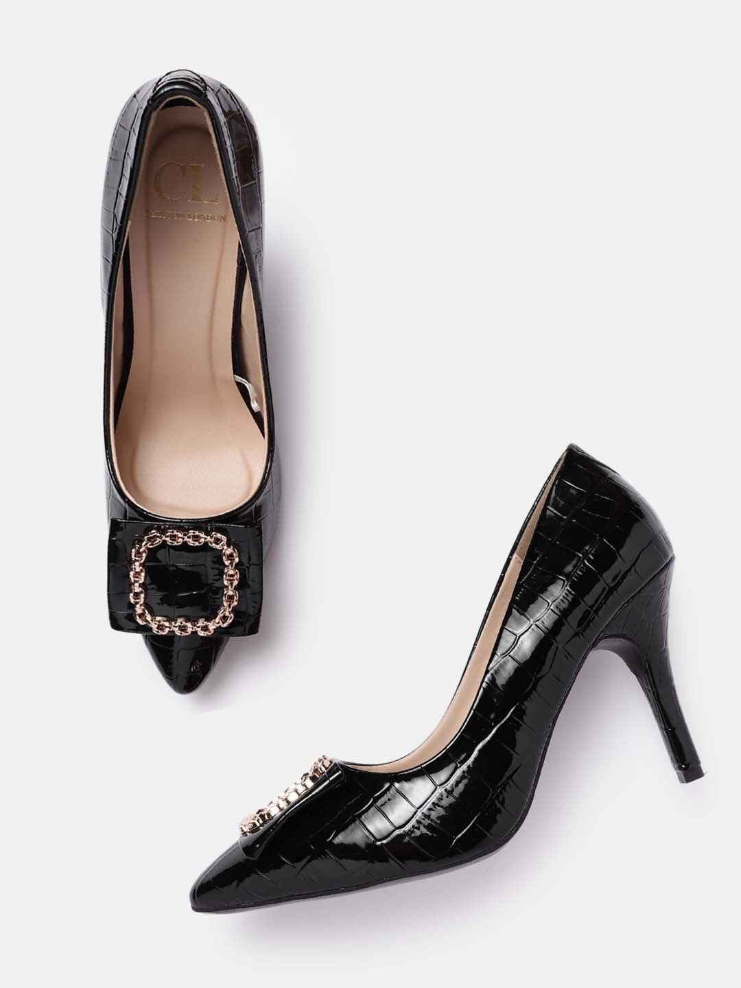 

Carlton London Textured Slim Heeled Pumps, Black