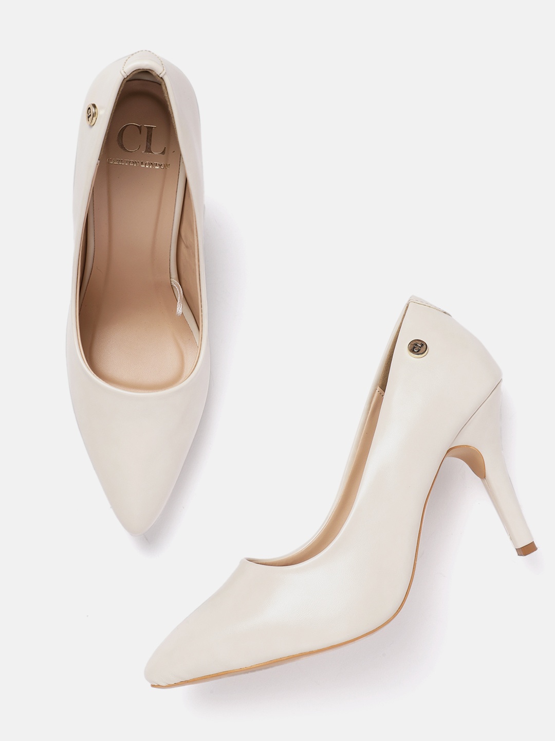 

Carlton London Work Solid Slim Heeled Pumps, Off white