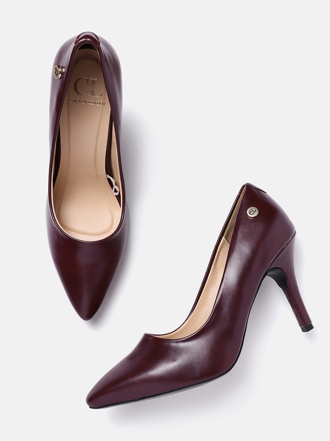 

Carlton London Formal Solid Slim Heeled Pumps, Maroon