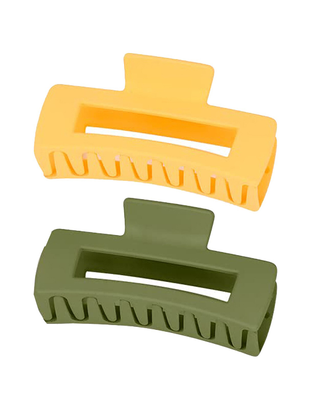 

Xivir Set of 2 Rectangular Claw Clips, Green