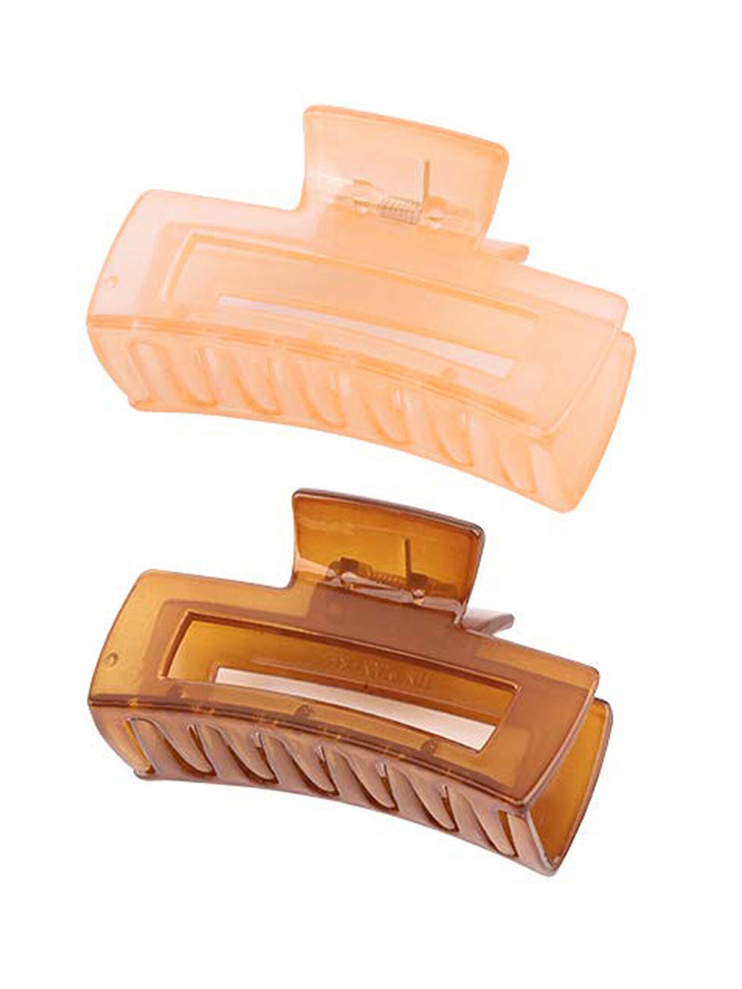 

Xivir Set of 2 Rectangular Hair Claw Clips, Peach