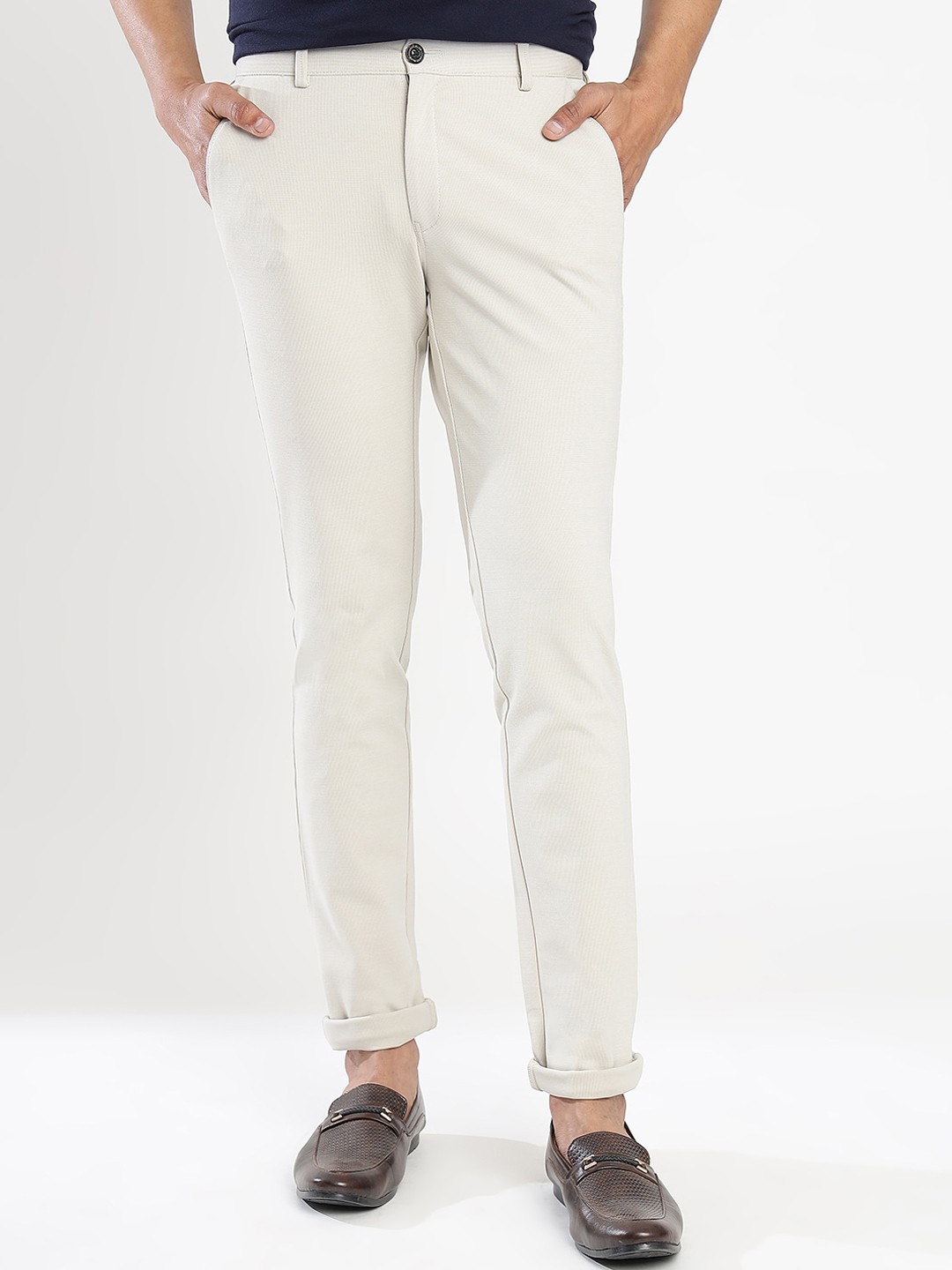 

JADE BLUE Pure Cotton Trouser, Off white