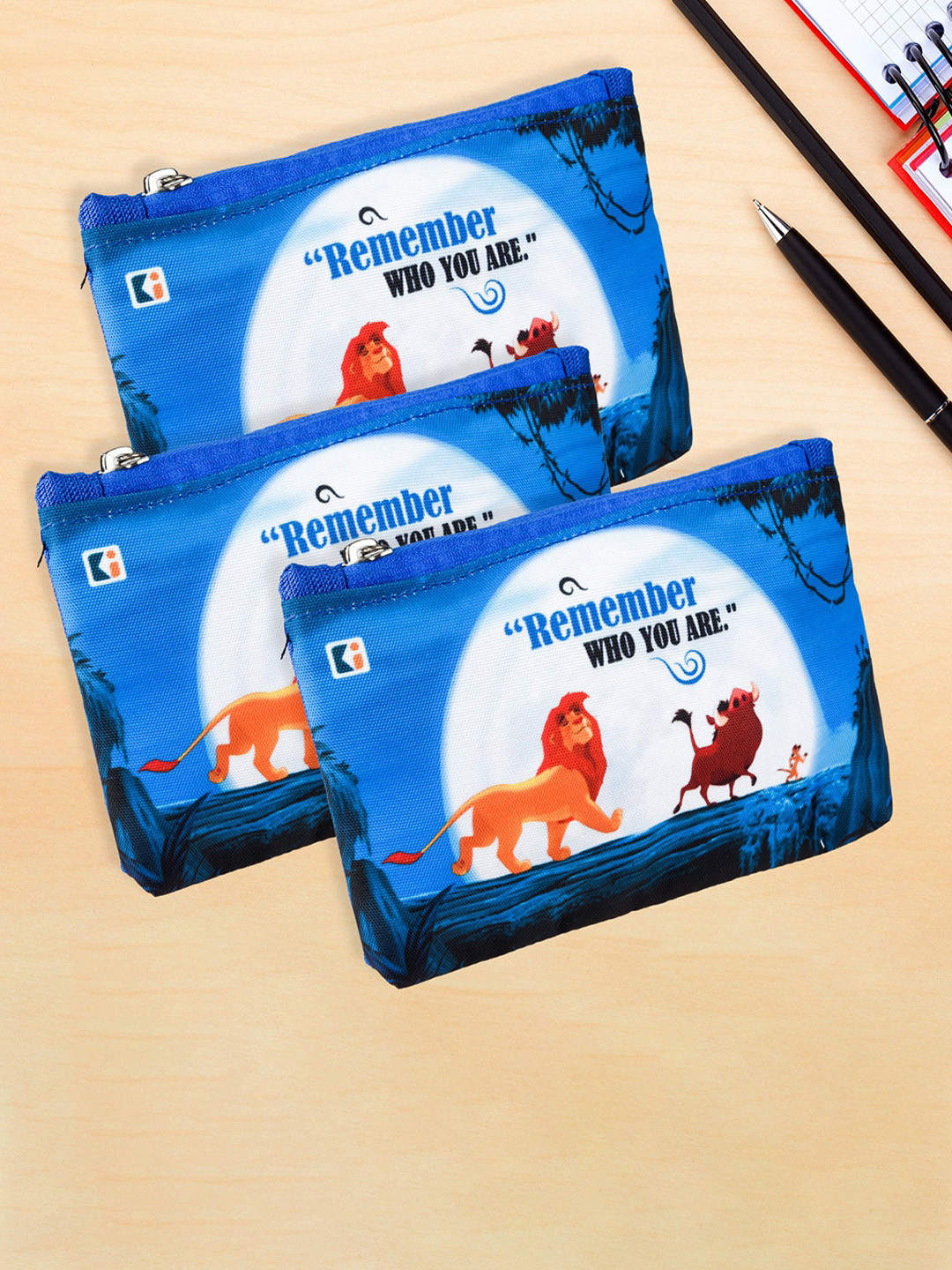 

Kuber Industries Girls Set of 3 Printed Pouch, Blue