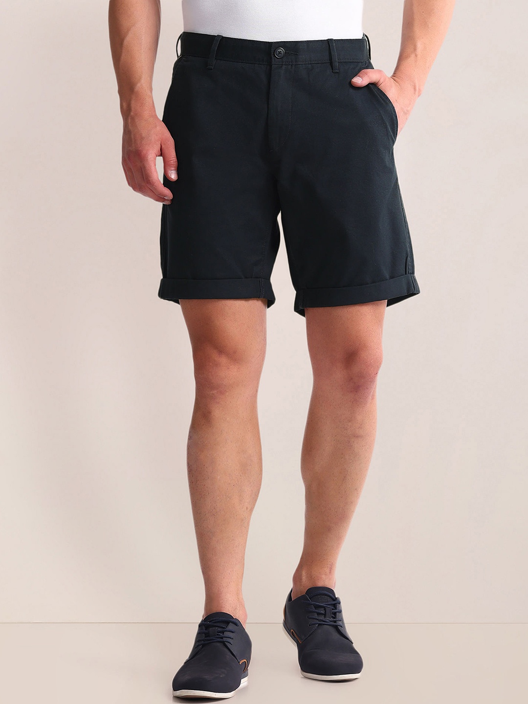 

U.S. Polo Assn. Men Mid Rise Slim Fit Shorts, Blue