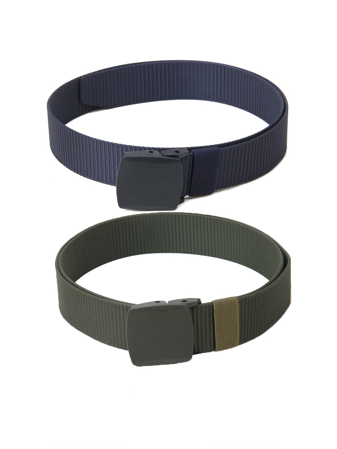 

Calvadoss Boys Set of 2 Textured Belts, Green