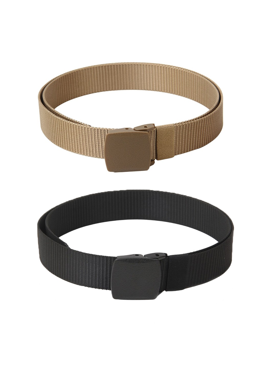 

Calvadoss Boys Set Of 2 Textured Canvas Belts, Beige