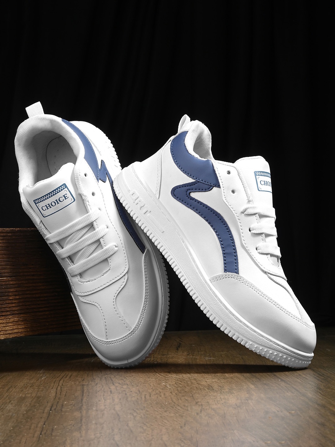 

BIRDE Men Leather Lightweight Sneakers, White