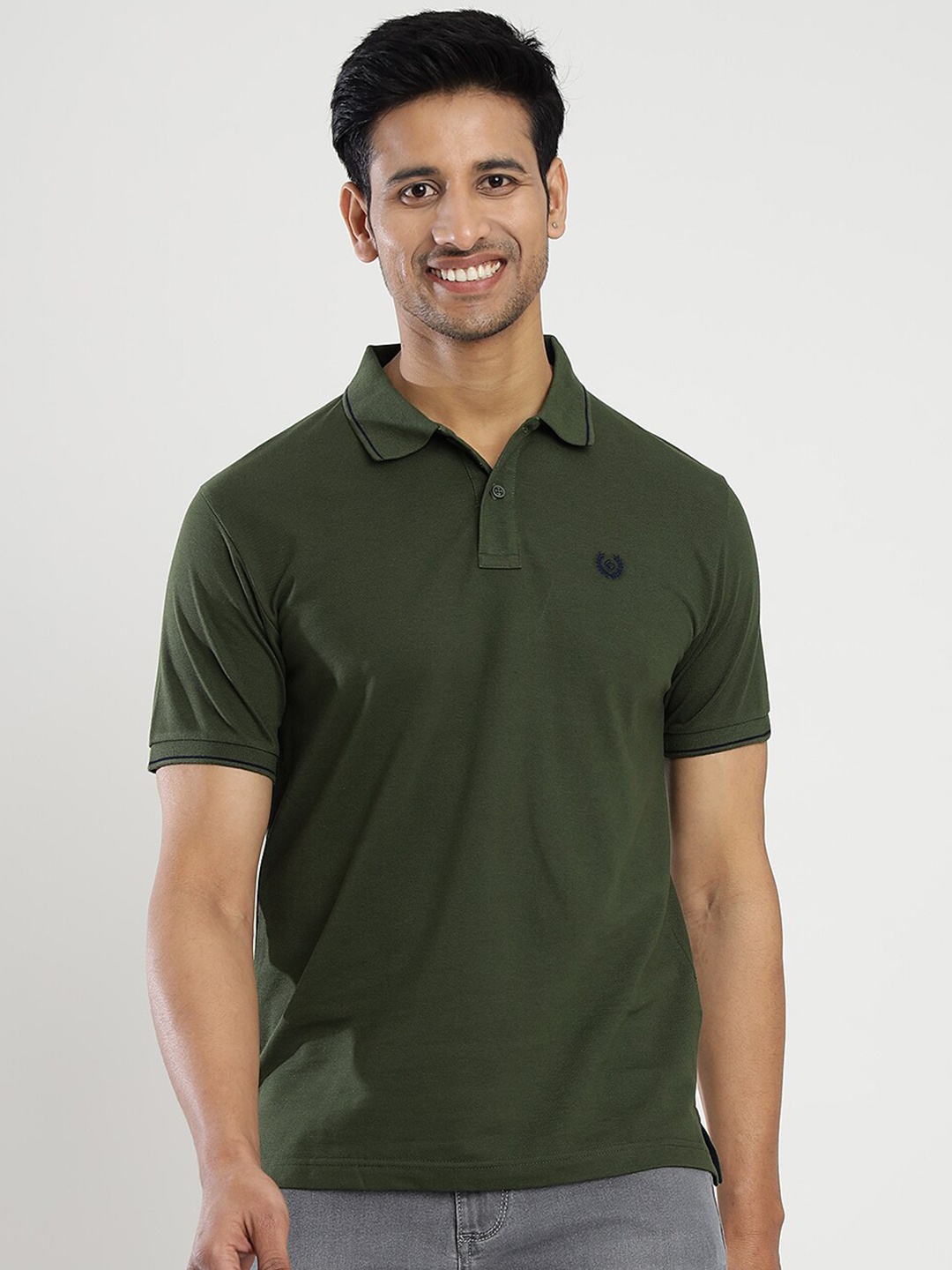 

Greenfibre Polo Collar Slim Fit T-shirt, Olive