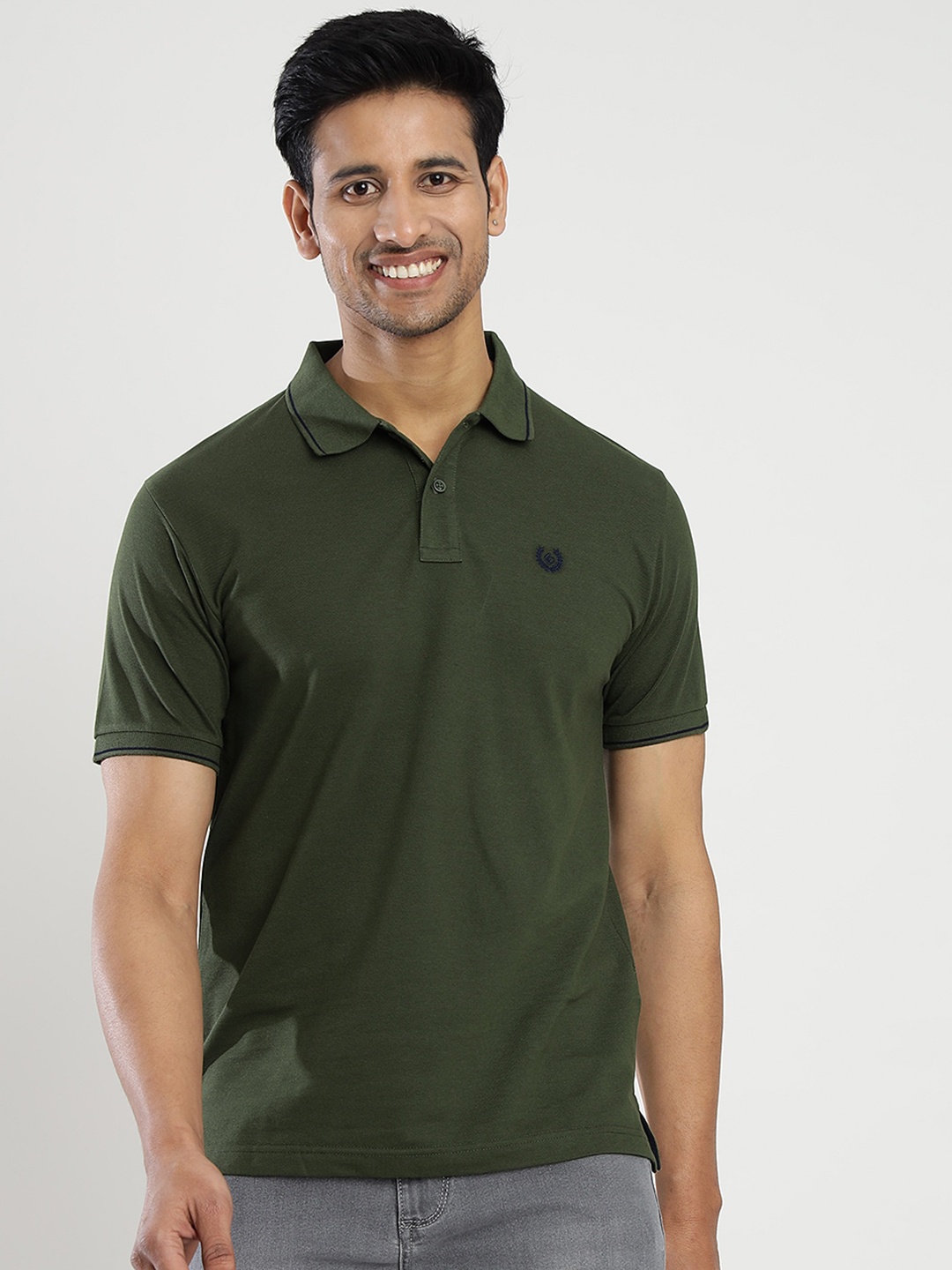 

Greenfibre Polo Collar Slim Fit T-shirt, Olive