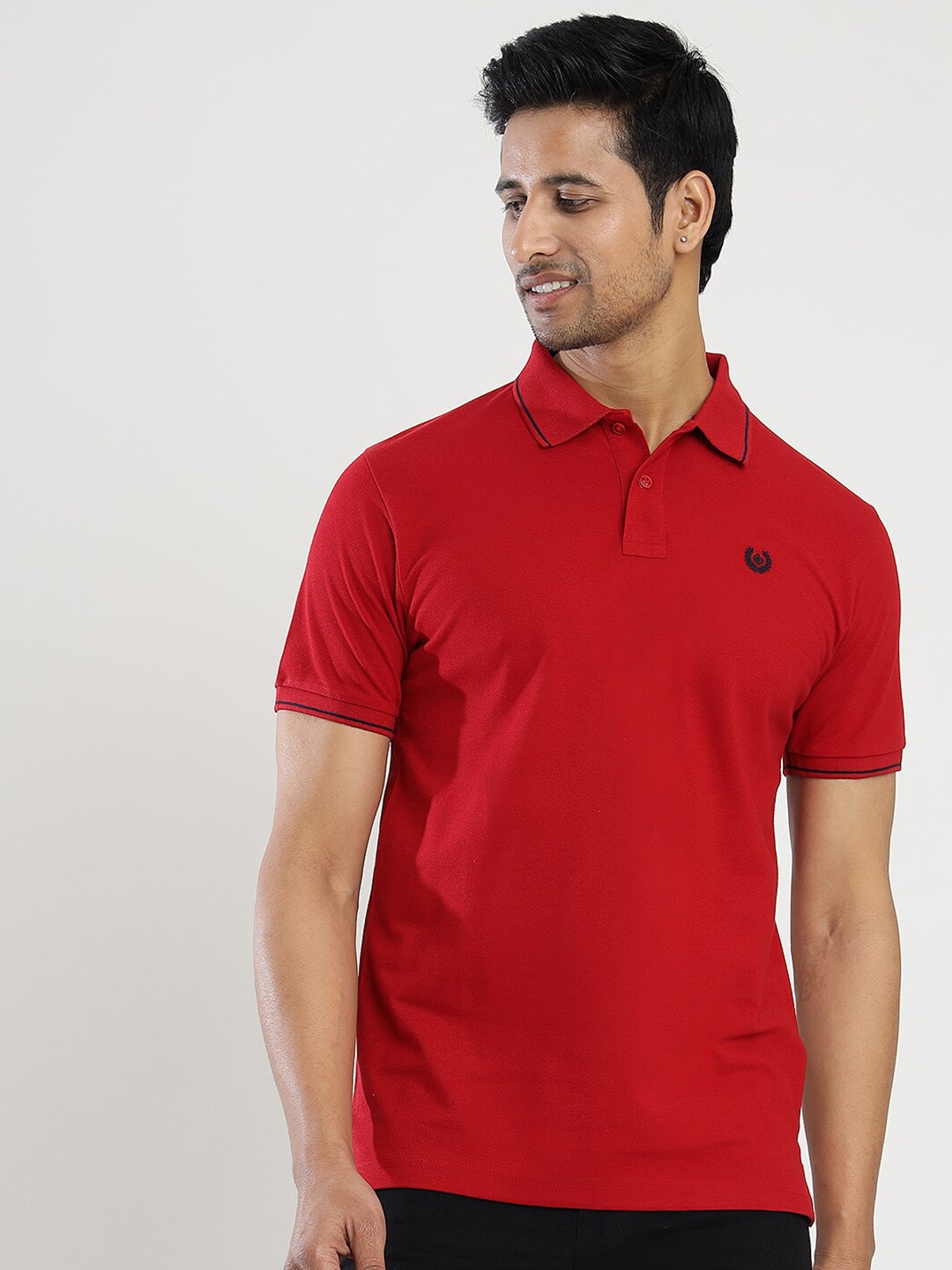 

Greenfibre Polo Collar Slim Fit T-shirt, Red