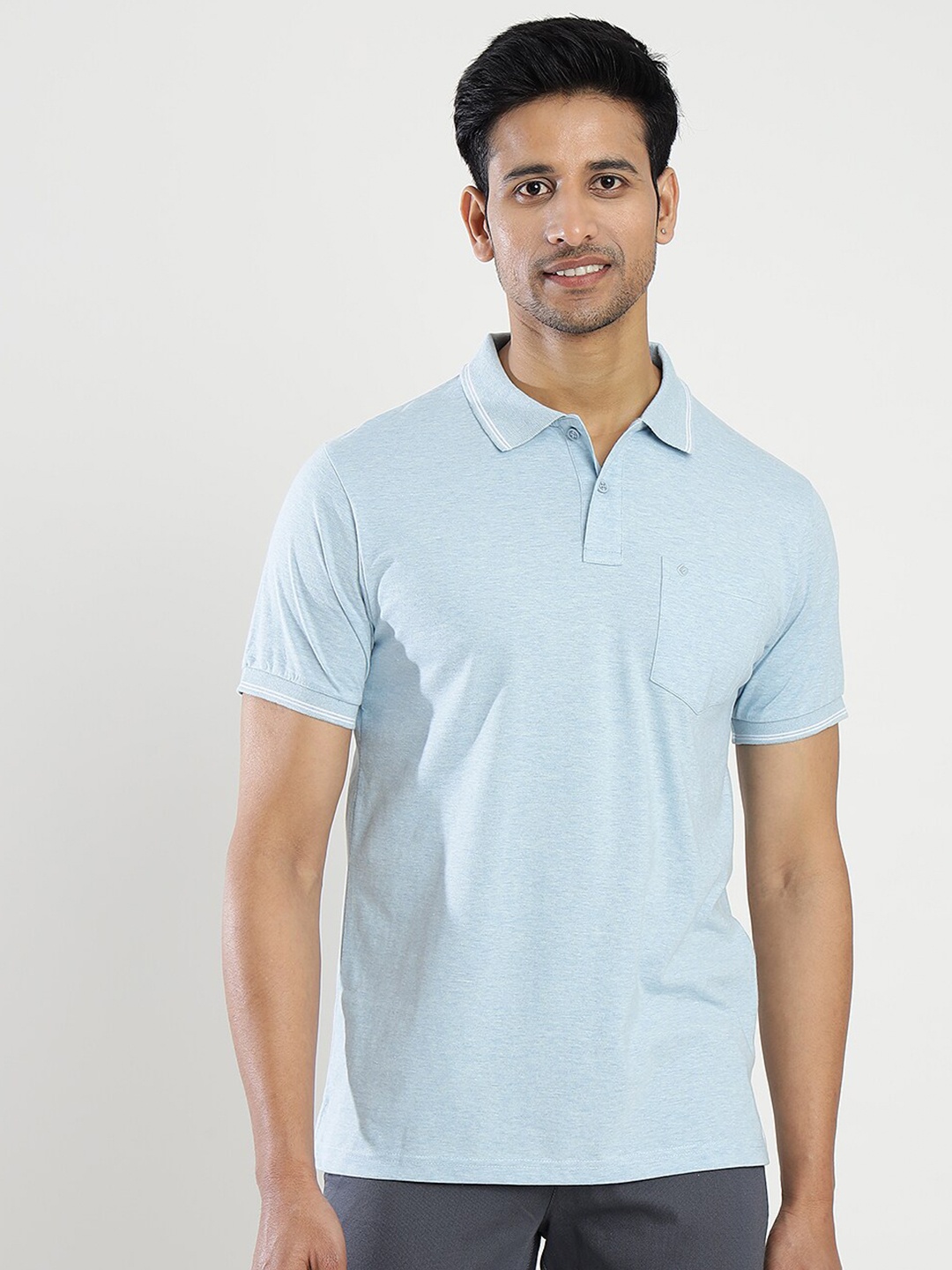 

Greenfibre Polo Collar Slim Fit T-shirt, Blue