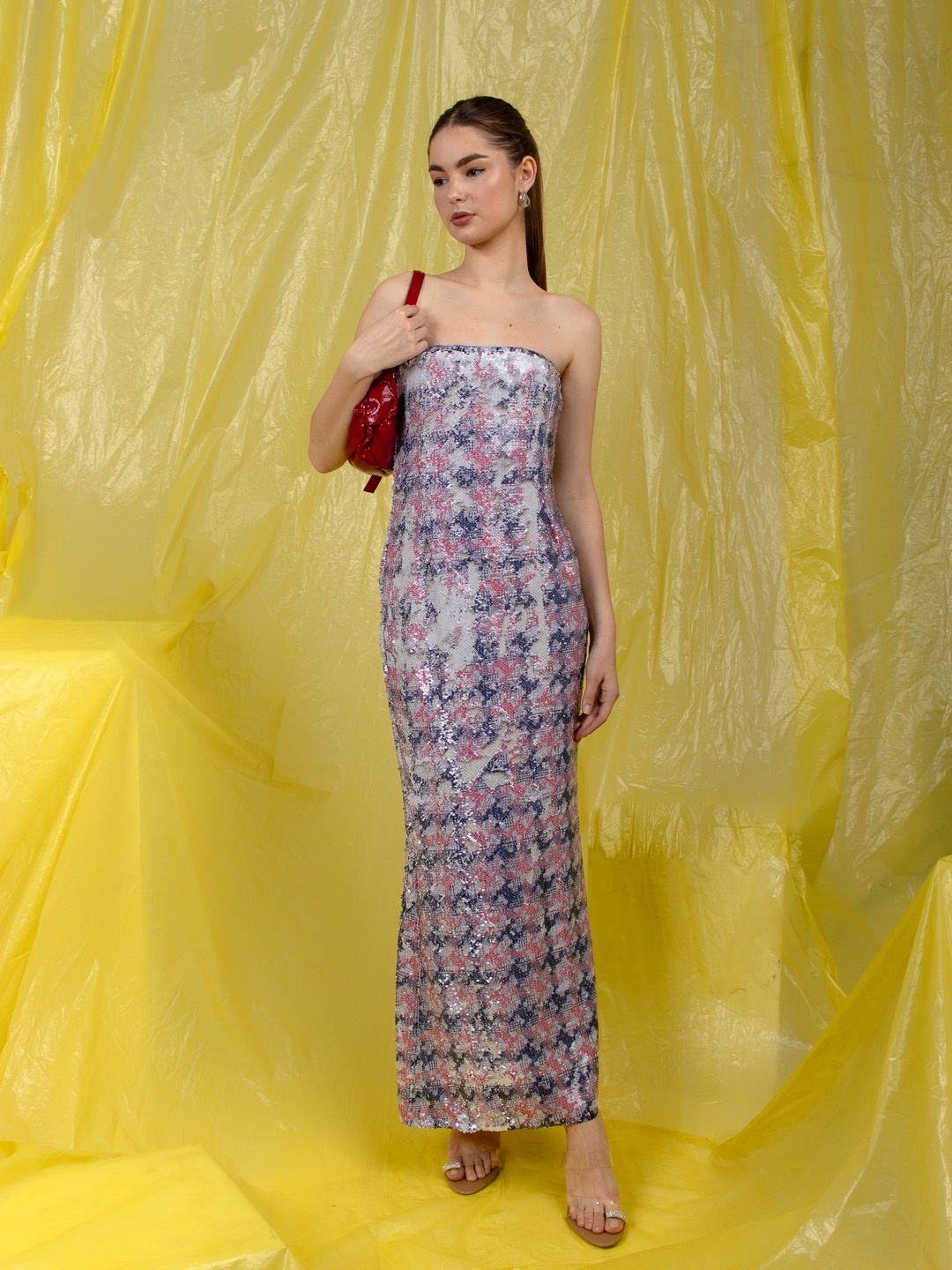 

Stylecast X Hersheinbox Sequined Maxi Dress, Pink