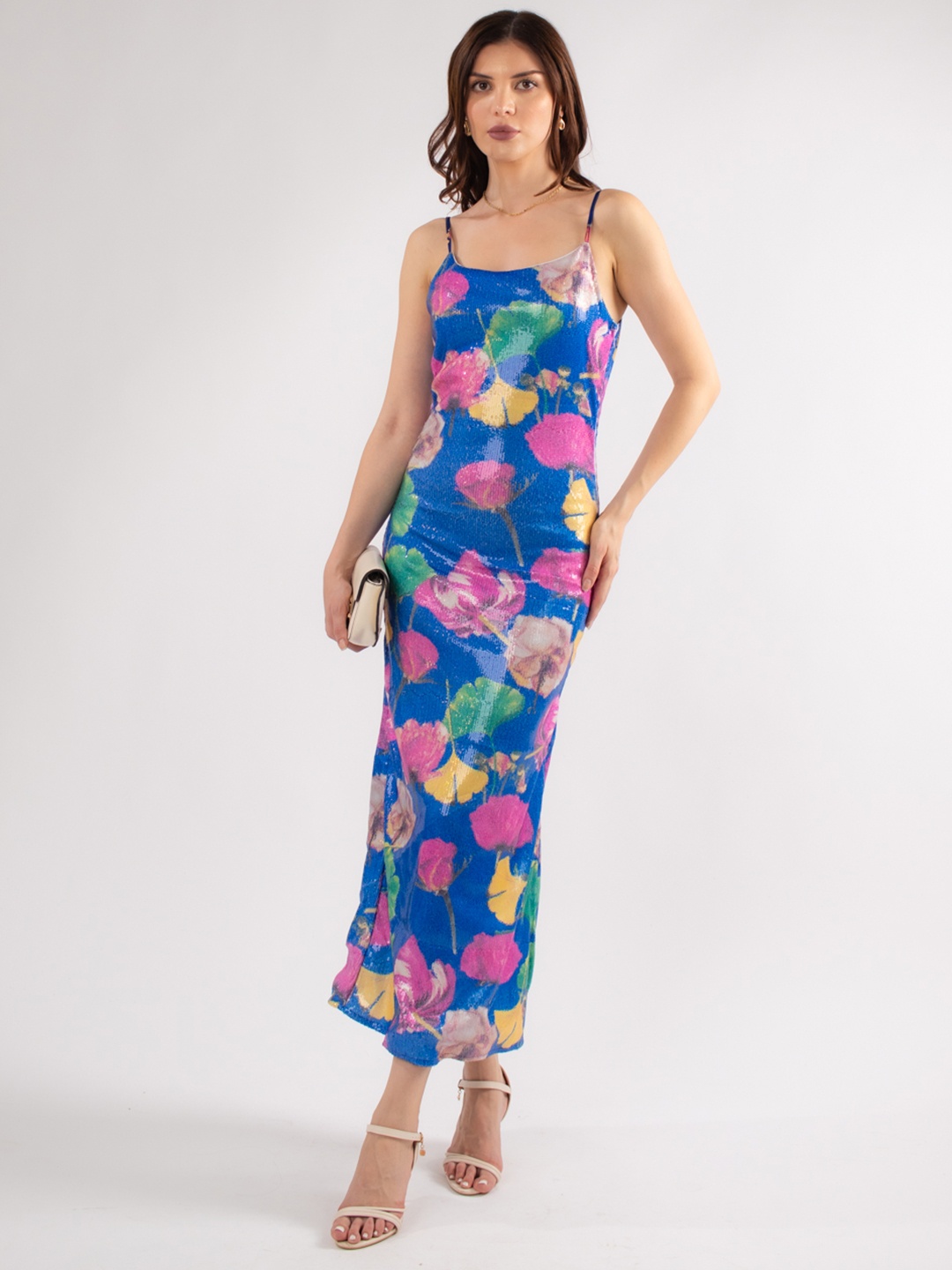 

Stylecast X Hersheinbox Sequin Embellished Maxi Dress, Blue