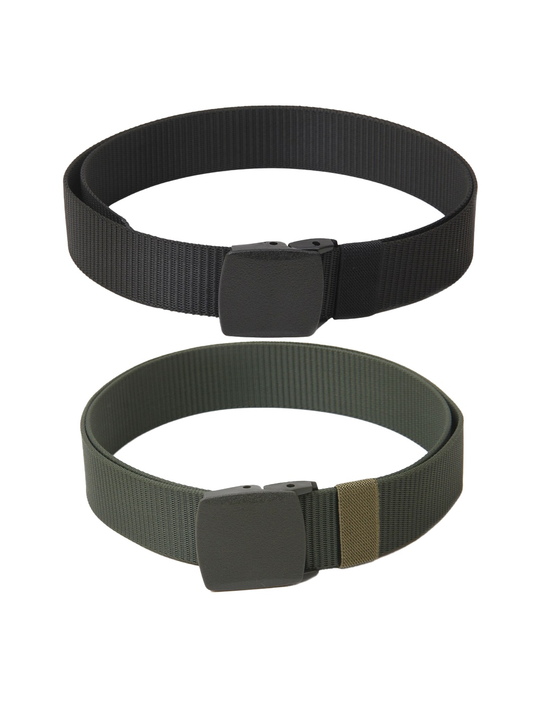

Calvadoss Girls Set Of 2 Textured Belts, Black