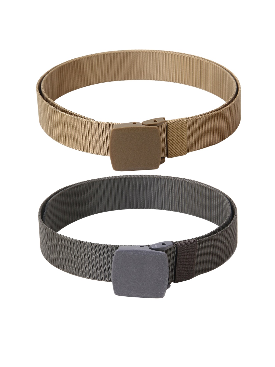 

Calvadoss Girls Set Of 2 Textured Belts, Beige