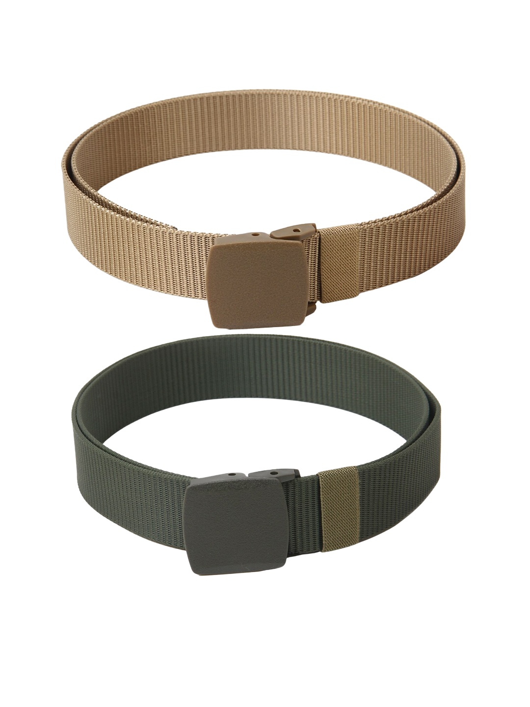 

Calvadoss Girls Set of 2 Textured Belts, Beige