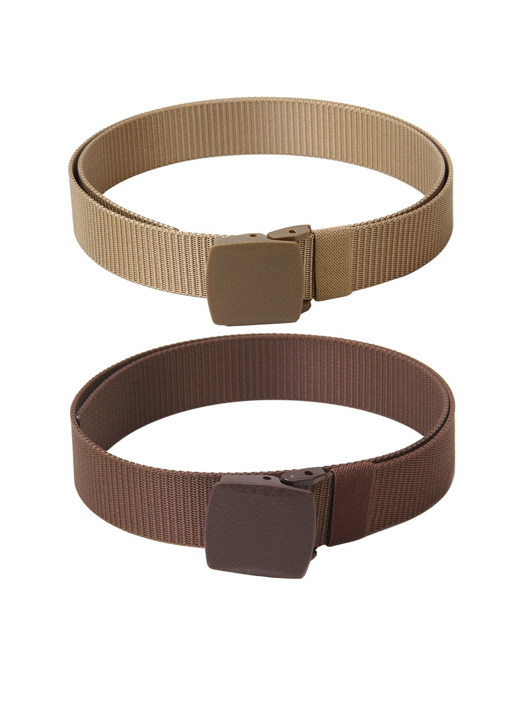 

Calvadoss Girls Set of 2 Textured Belts, Beige