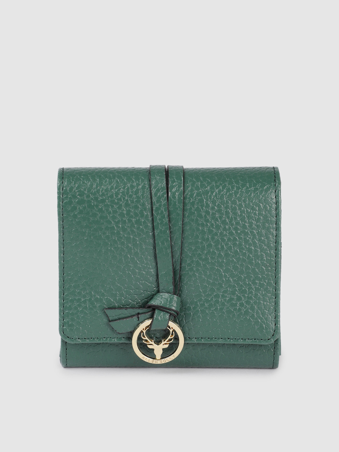 

Allen Solly Women Textured Two Fold Wallet, Green
