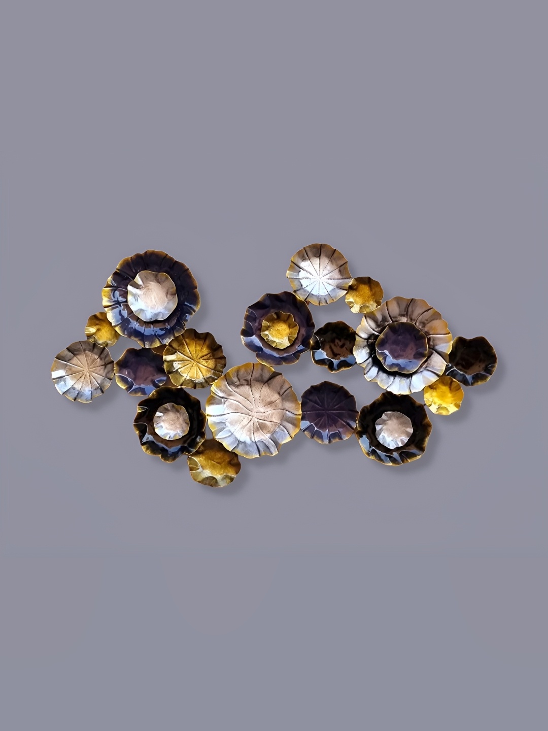 

ANSHIKA INTERNATIONAL Grey & Blue Flower Hanging Wall Decor