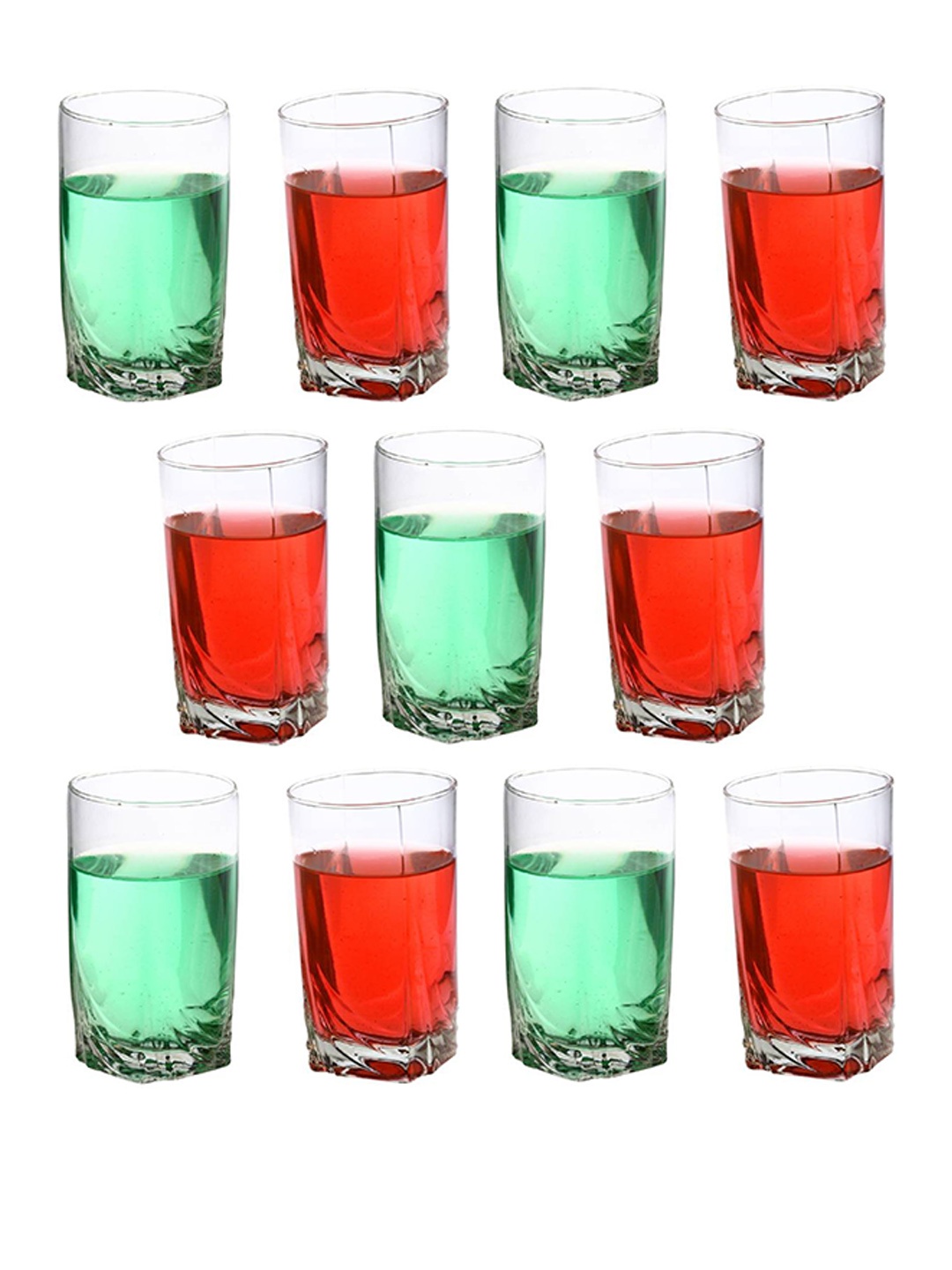 

1ST TIME Transparent 11Pcs Glass Dishwasher Safe Water Glasses 300 ml Each