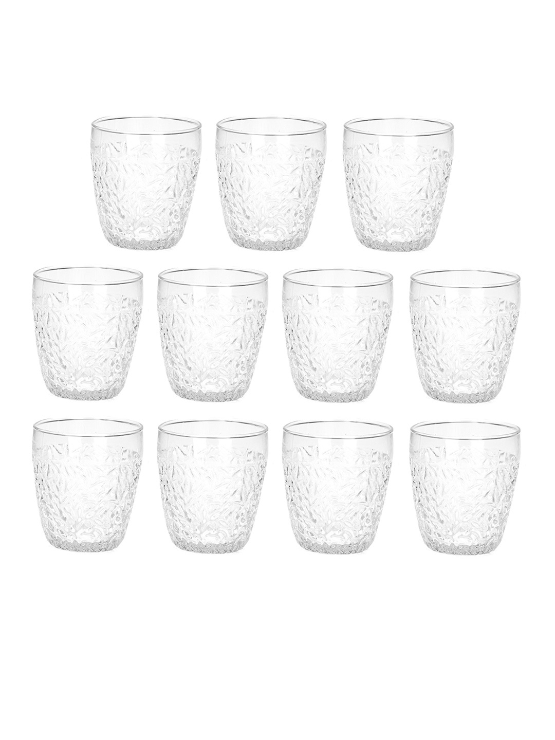 

1ST TIME Transparent 11 Pieces Water Glasses-200ml Each