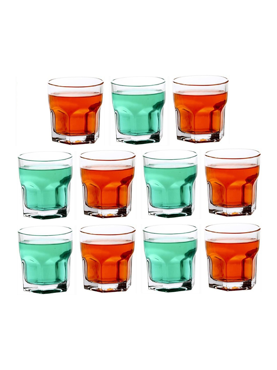 

1ST TIME Transparent 10Pcs Glass Dishwasher Safe Water Glasses 250ml Each