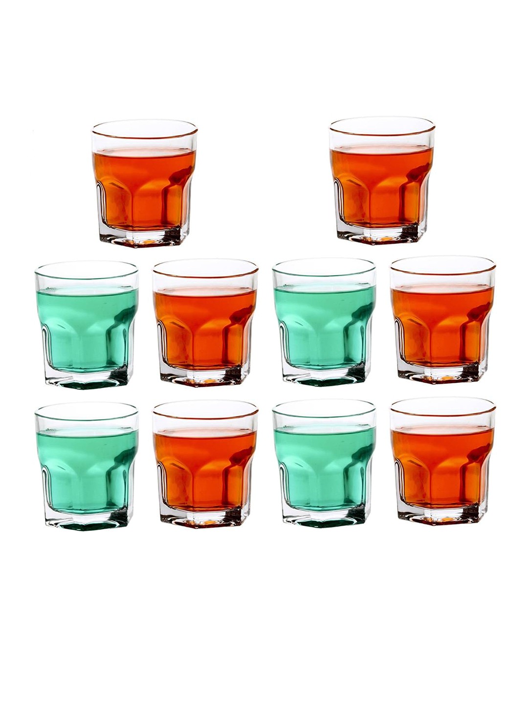 

1ST TIME Transparent 10-Pcs Whisky Glasses-250ml Each