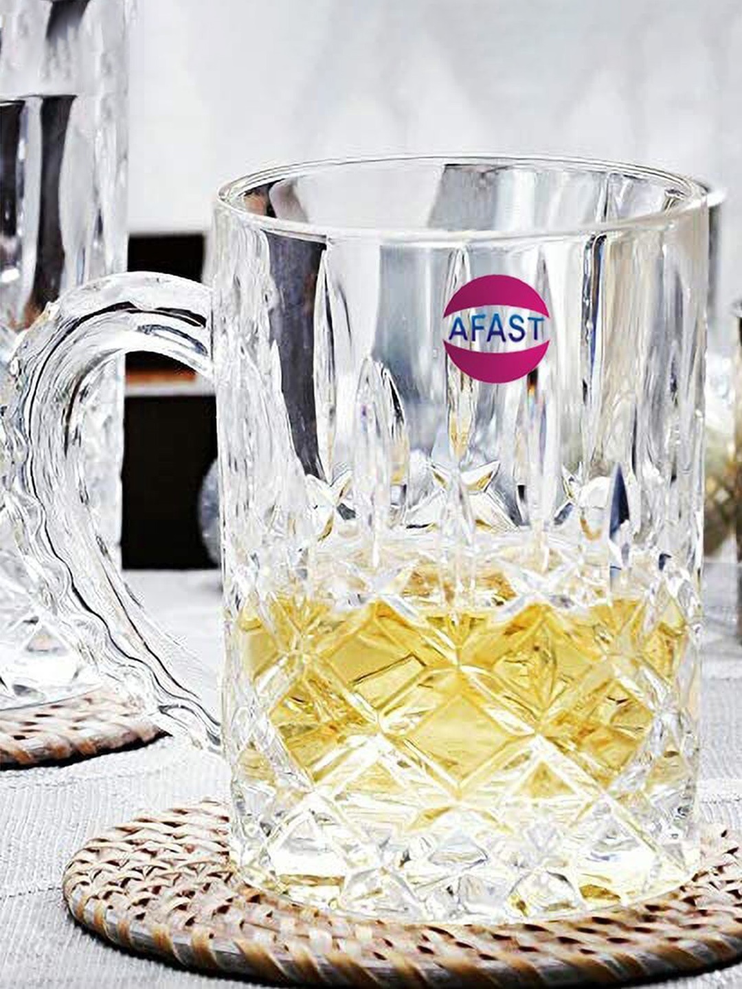 

1ST TIME Transparent 2 Pieces Dishwasher Safe Bar Glasses 450 ml Each