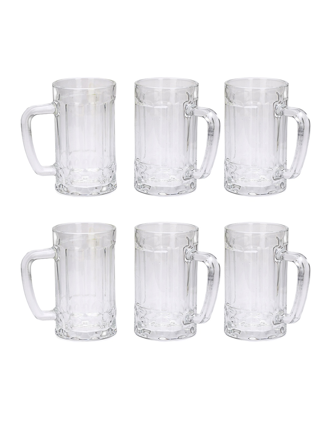 

1ST TIME Transparent 6-Pcs Glass Beer Mugs 400ml