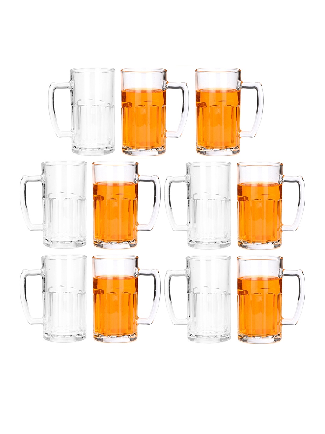 

1ST TIME Transparent 11 Pieces Textured Beer Glasses 600 ml Each