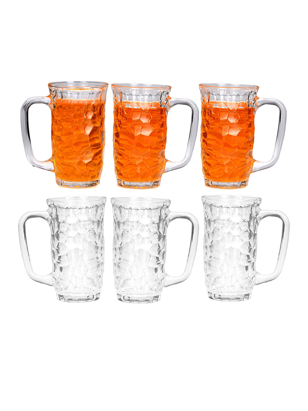 

1ST TIME Transparent 6 Pieces Beer Glasses 450 ml Each