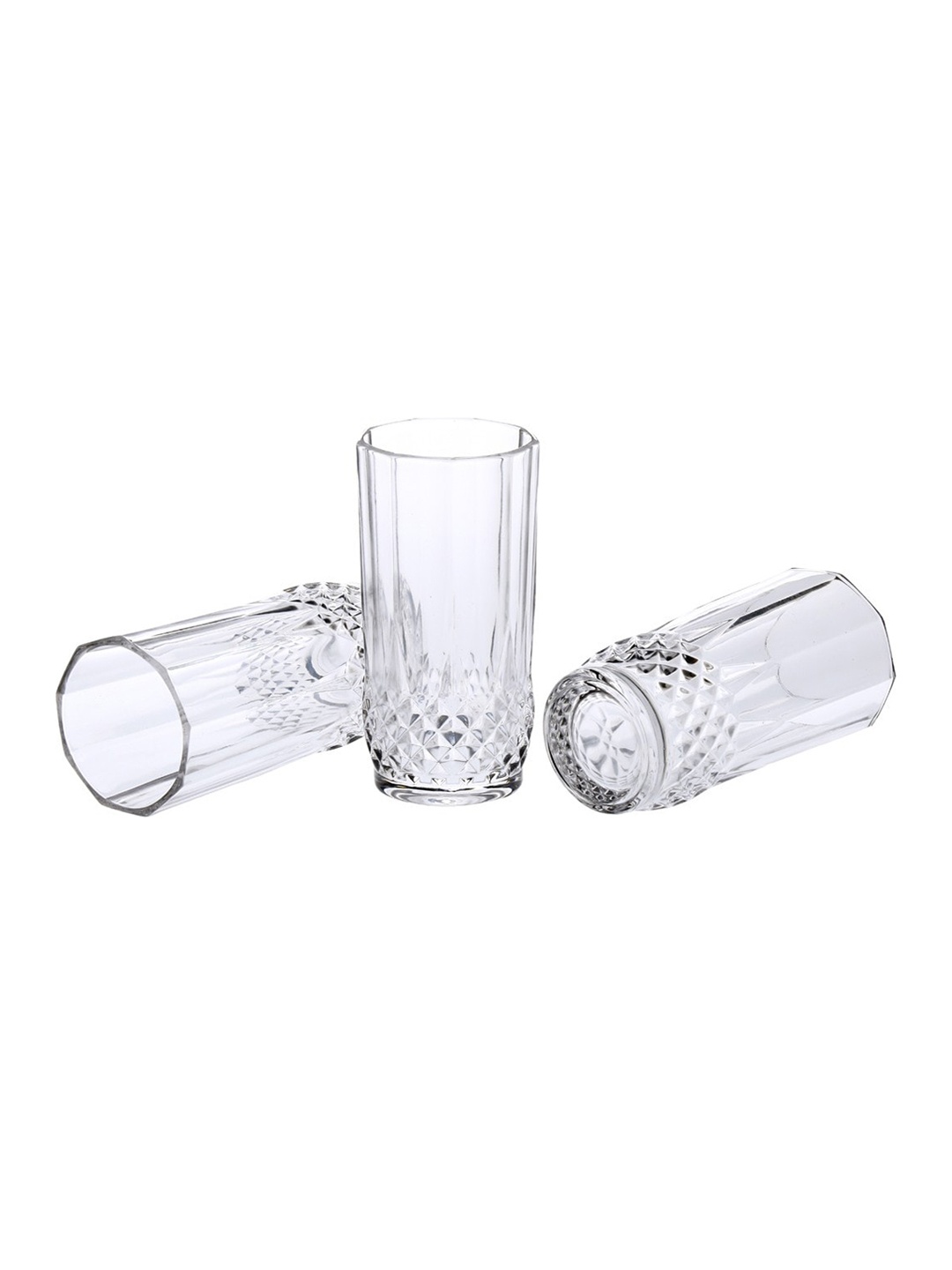 

1ST TIME Transparent 4Pcs Glass Dishwasher Safe Water Glasses 200ml Each