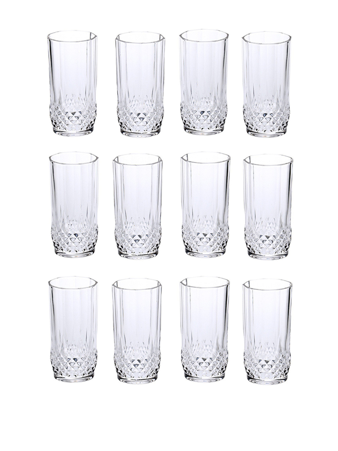

1ST TIME Transparent 12 Pieces Water Glasses 200 ml Each