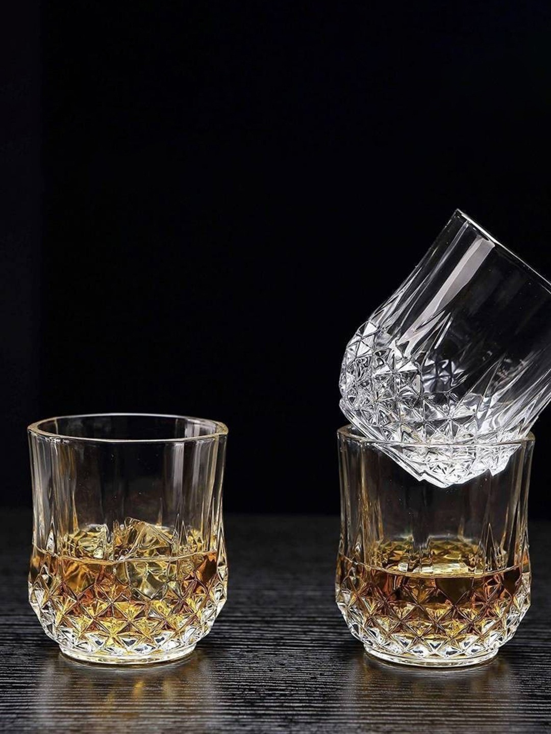 

1ST TIME Transparent 3 Pieces Water Glasses 200 ml Each