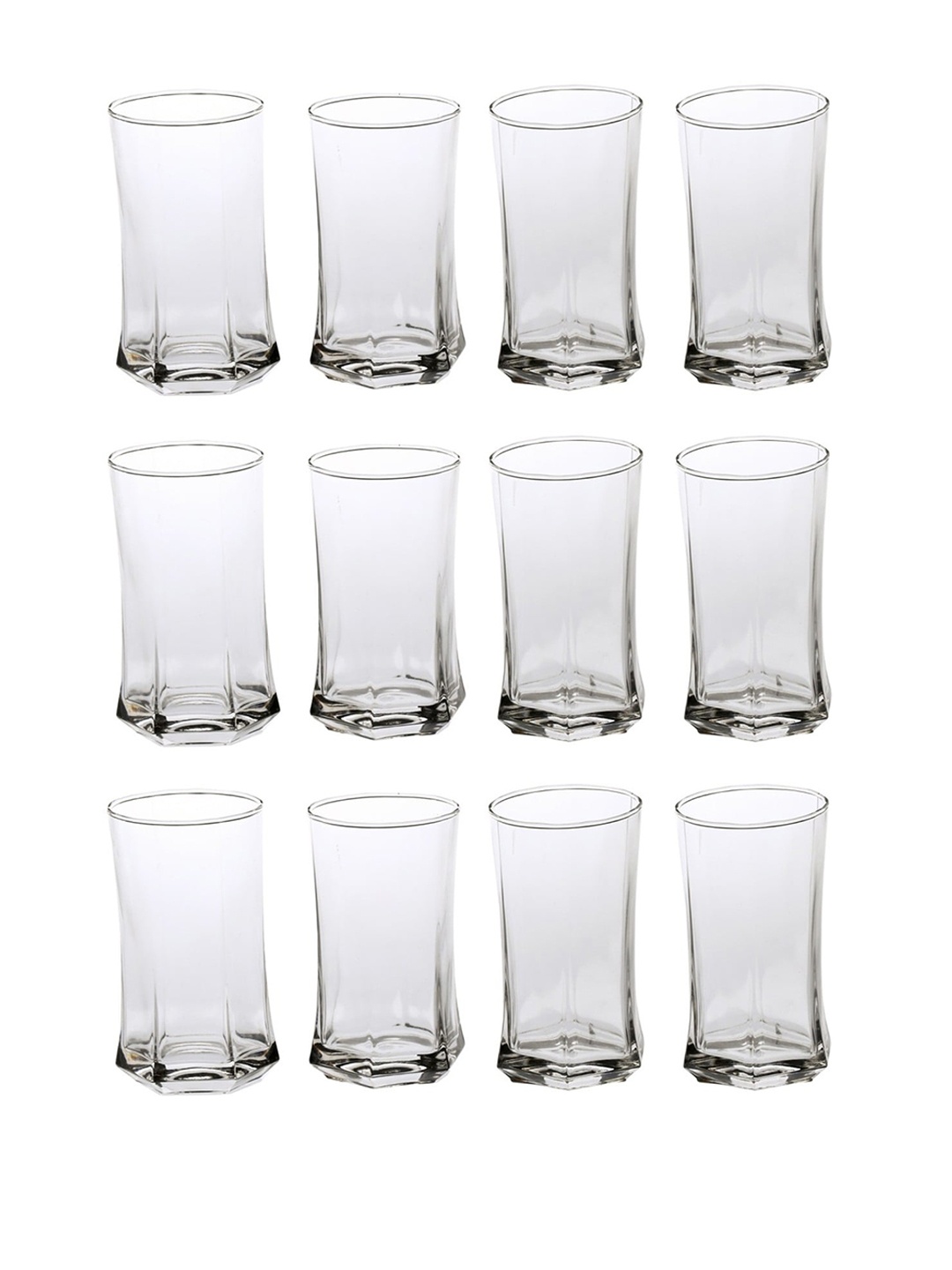 

1ST TIME Transparent12 Pieces Water Glasses 280 ml Each, Transparent