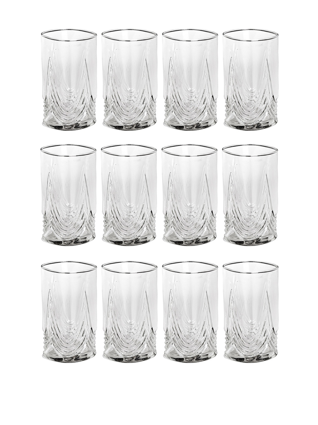 

1ST TIME Transparent 12 Pieces Water Glasses-300ml Each