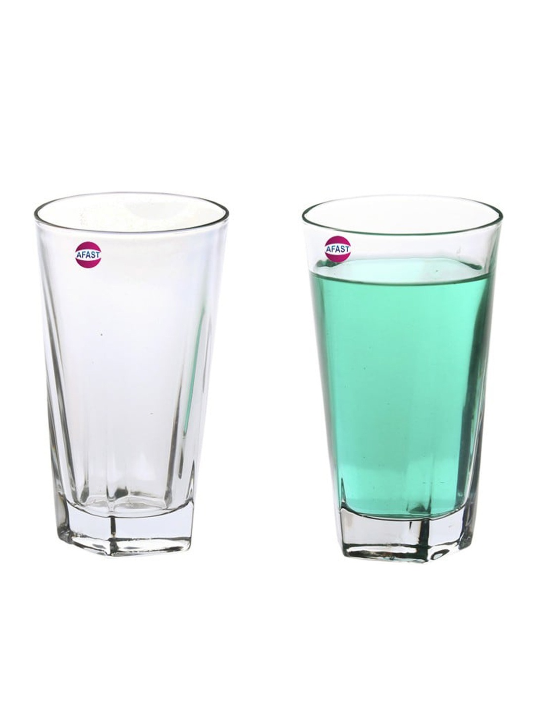 

1ST TIME Transparent 2Pcs Glass Dishwasher Safe Water Glasses 300ml Each