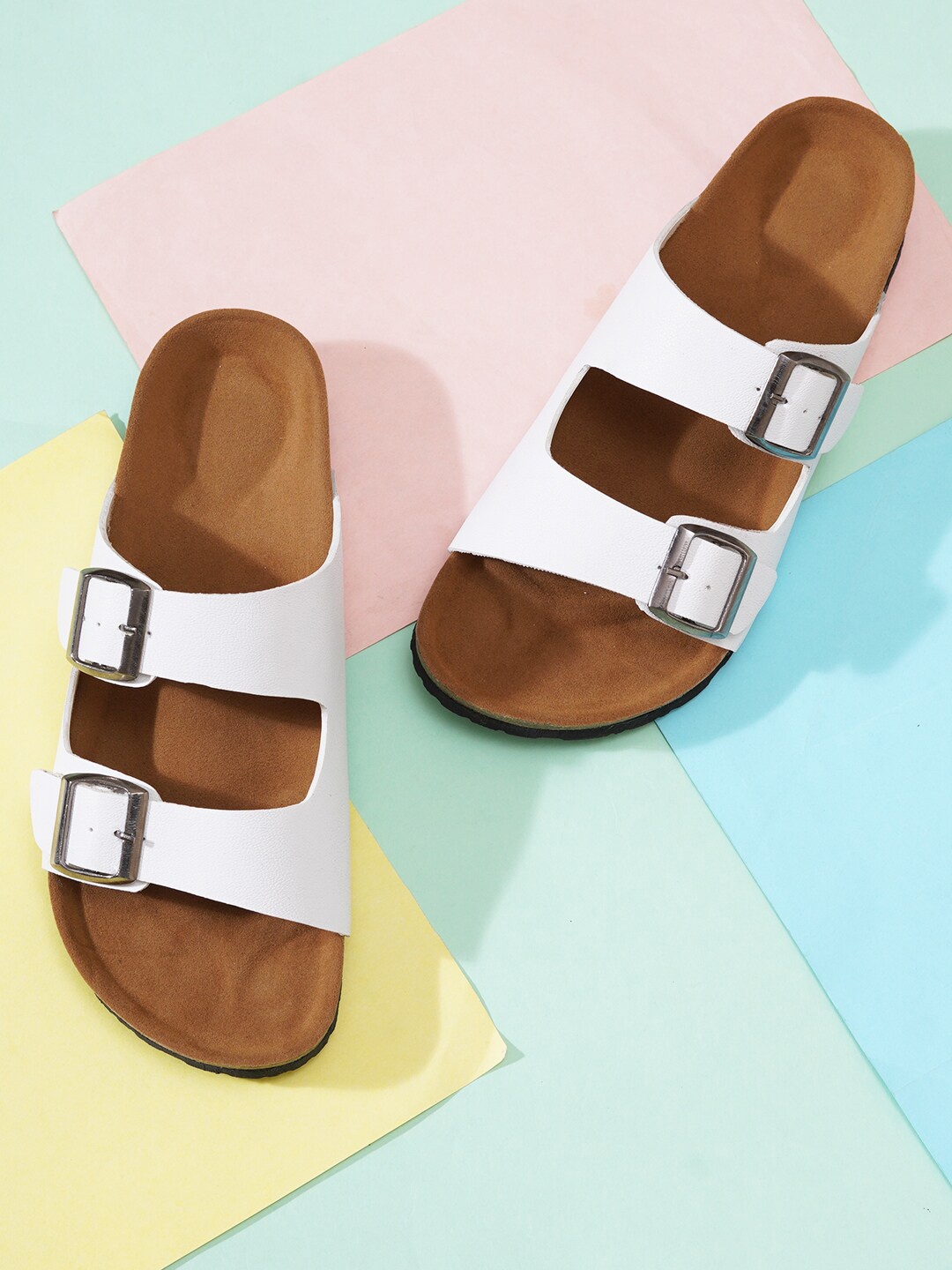 

MOZAFIA Men PU Comfort Sandals, White