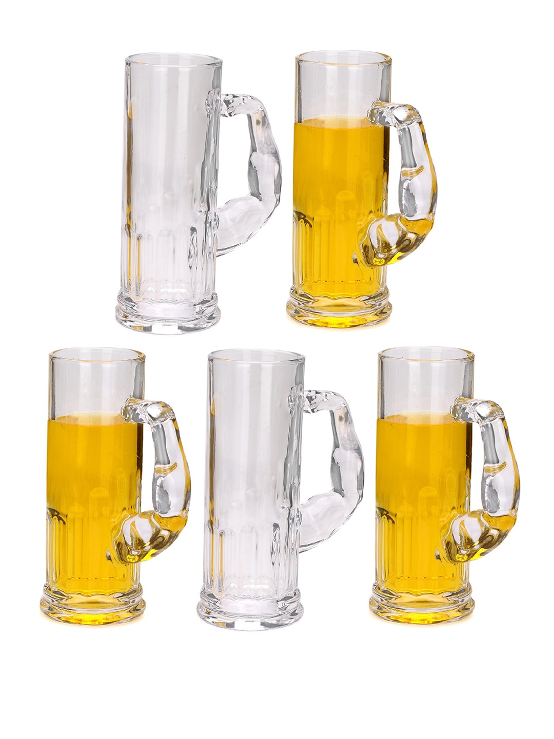 

1ST TIME Transparent 5 Pieces Beer Glasses 600ml Each