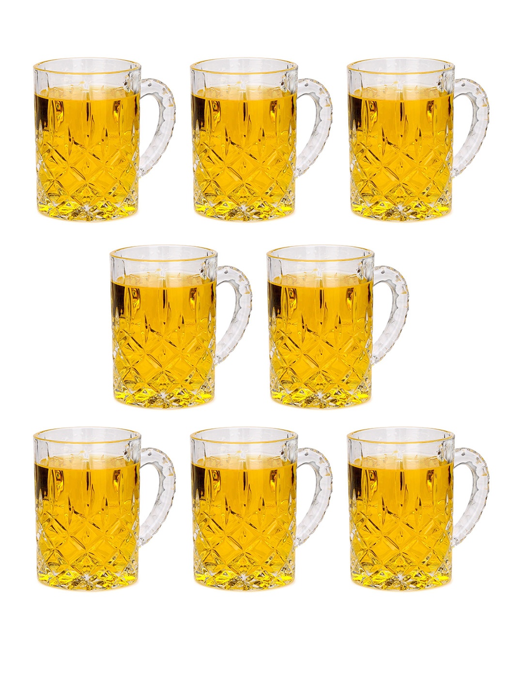 

1ST TIME Transparent 8 Pieces Dishwasher Safe Beer Glasses 450ml Each
