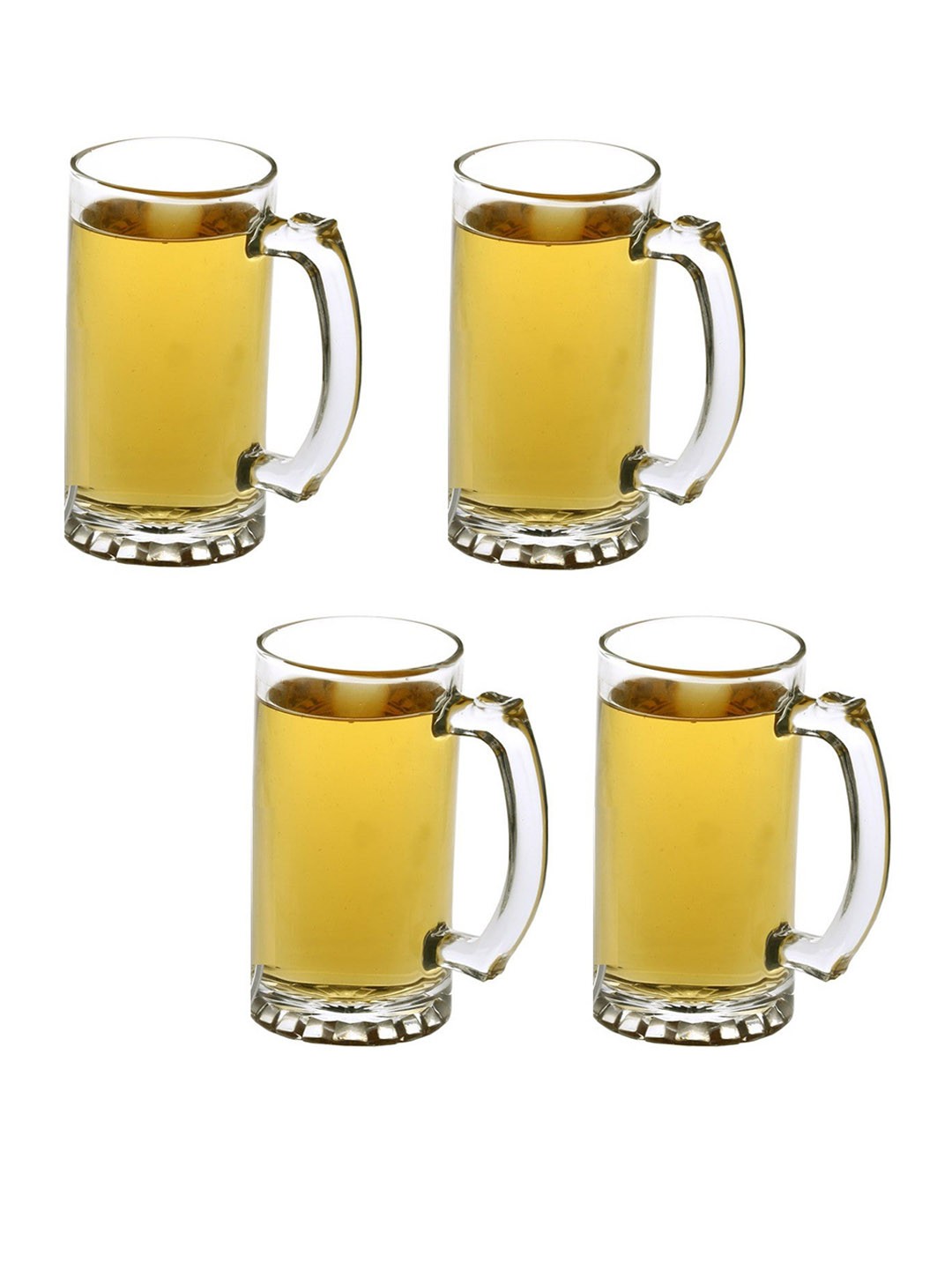 

1ST TIME Transparent 4 Pieces Glass Beer Mugs 500ml