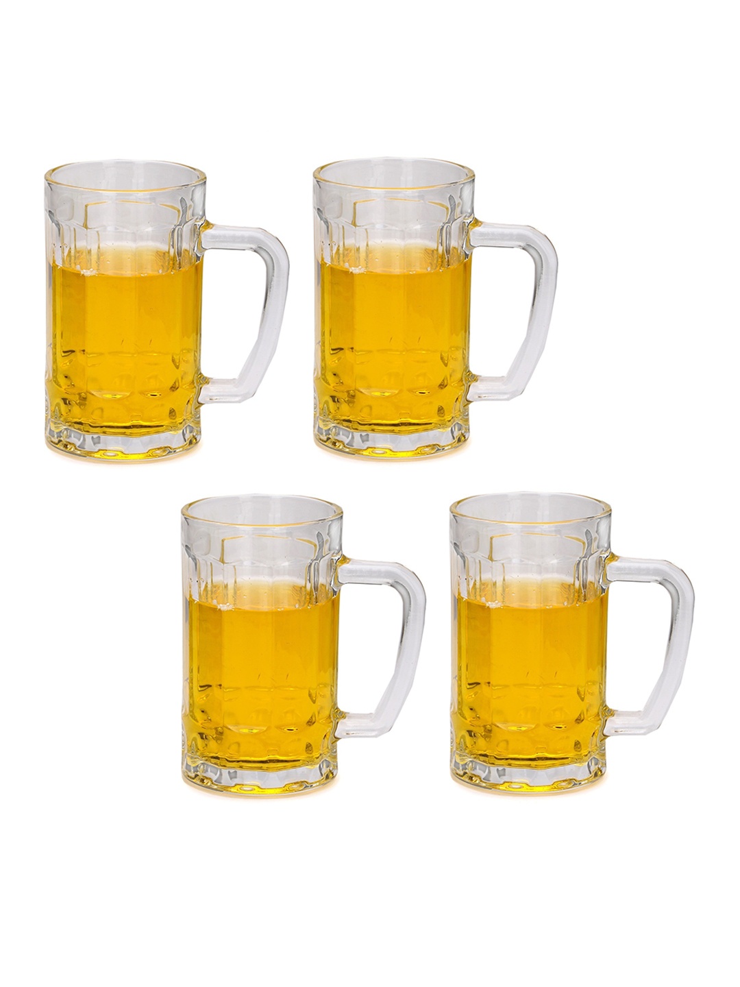 

1ST TIME 4 Pcs Transparent Beer Glasses 400 ml Each