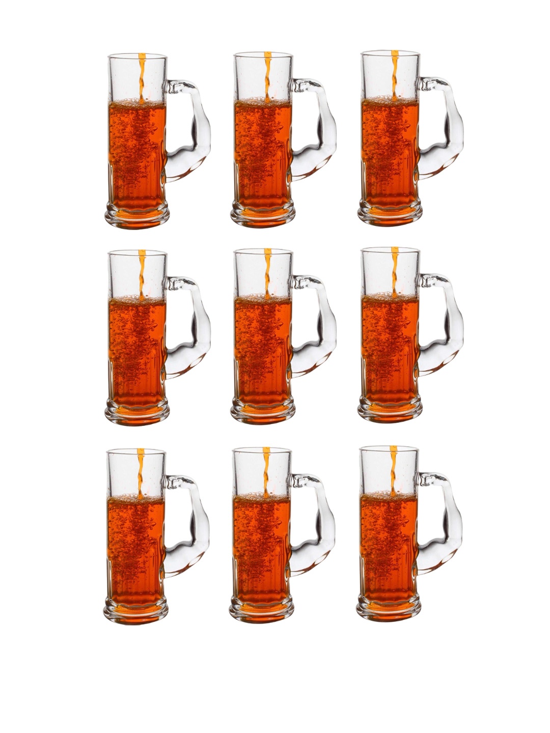 

1ST TIME Transparent 9 Pieces Beer Glasses-600ml Each