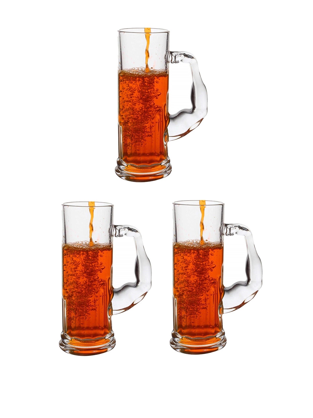 

1ST TIME Transparent 3 Pieces Dishwasher Safe Beer Glasses-600ml Each