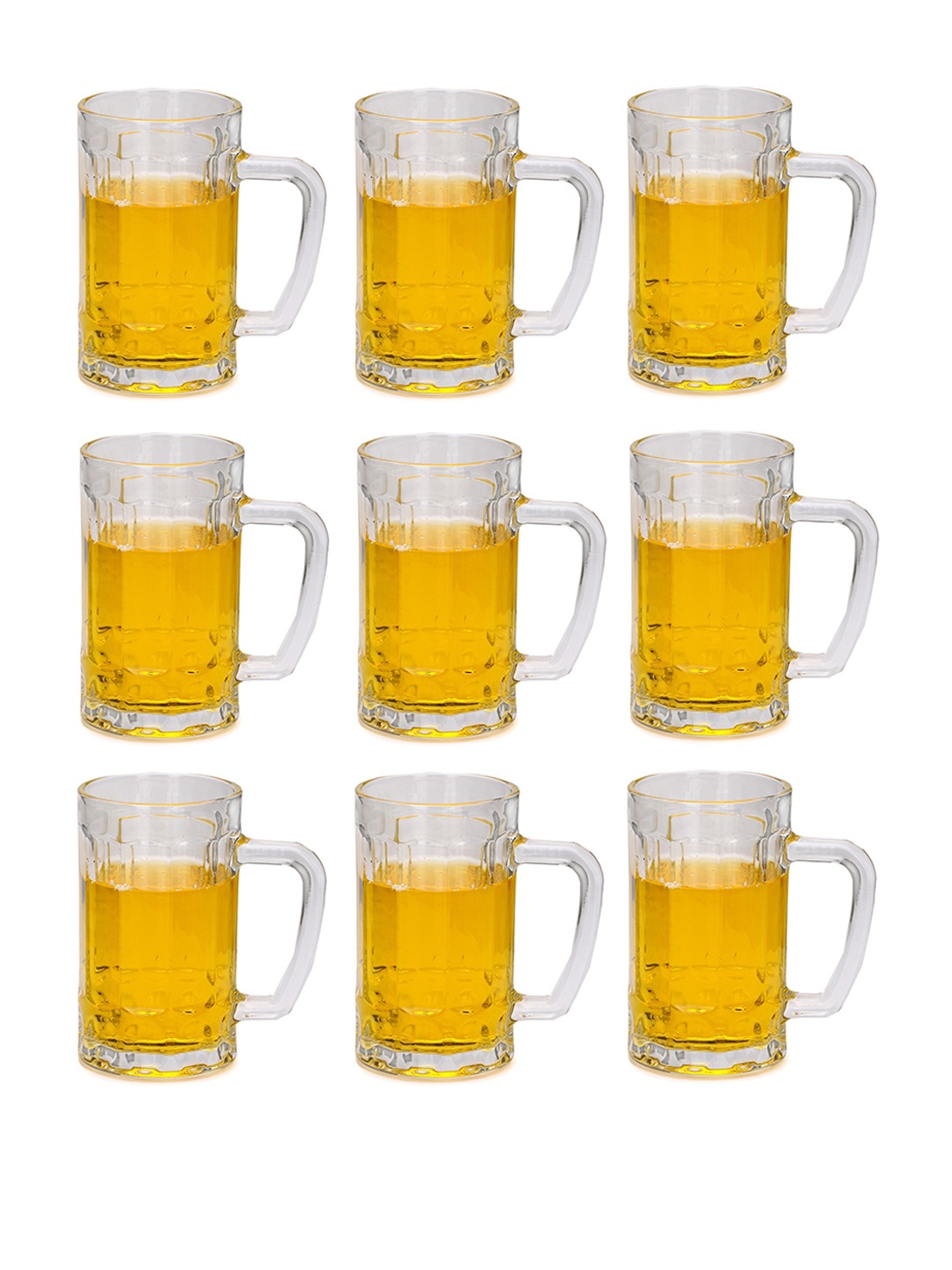 

1ST TIME Transparent 9 Pieces Beer Glasses-400ml Each