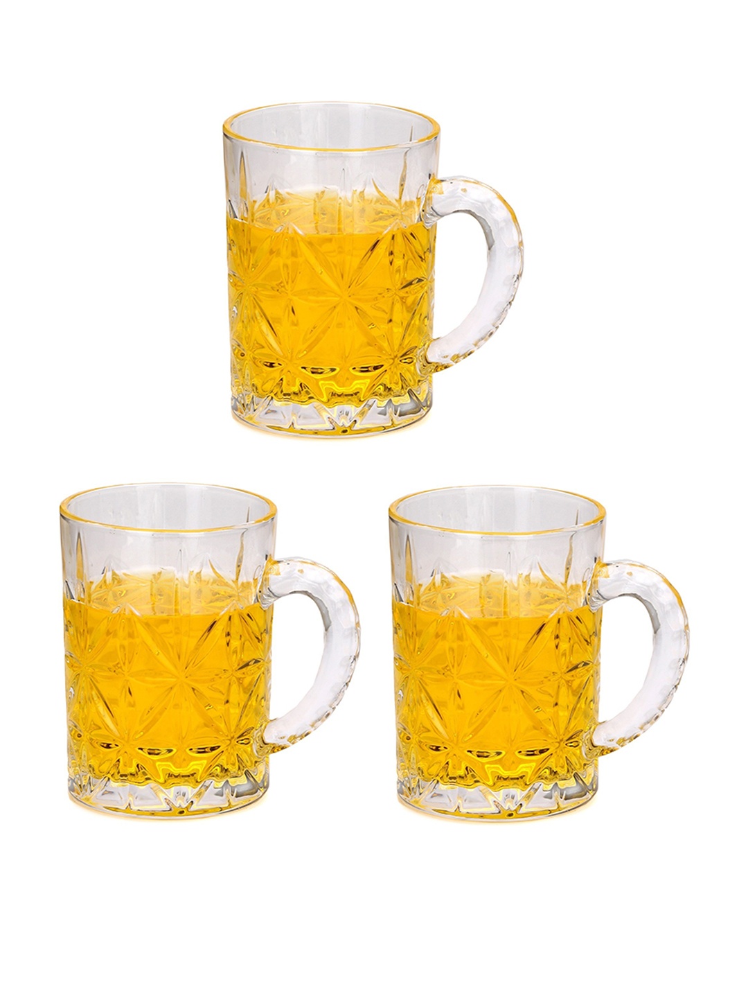 

1ST TIME 3 Pcs Transparent Beer Glasses 450 ml Each